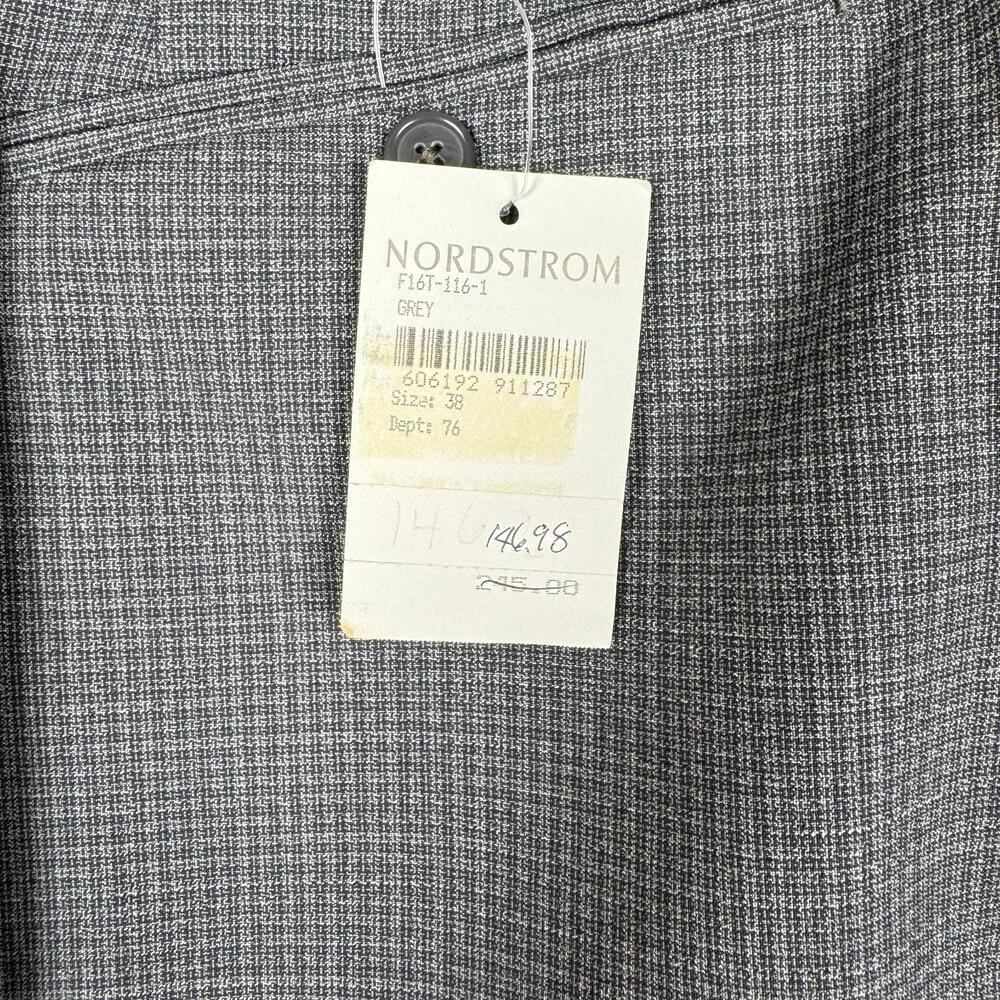 NEW Santorelli Size 38 Romeo Gray Wool Luxury Dress Pants Unfinished Hem Italy - Picture 2 of 10